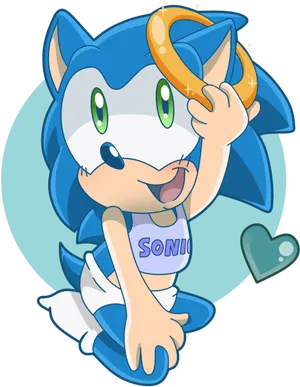 Chibi Sonic Cute Pose