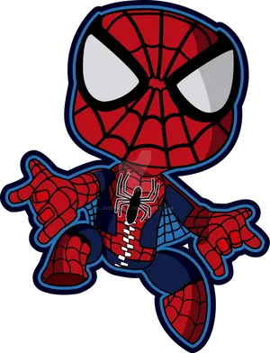 Chibi Spider Man Pose PNG image