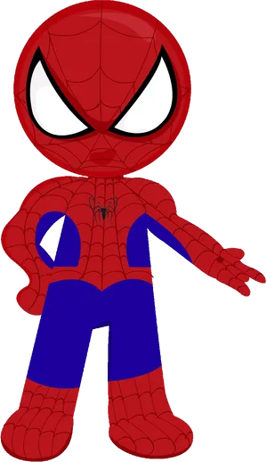Chibi Spiderman Pose PNG image