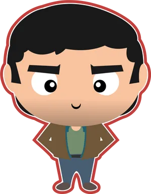 Chibi Style Cartoon Character PNG image