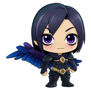 Chibi Style Raven PNG Gyq80