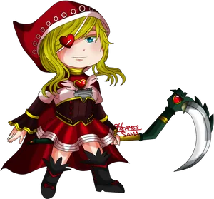 Chibi Style Red Pirate Girl Mobile Legends PNG