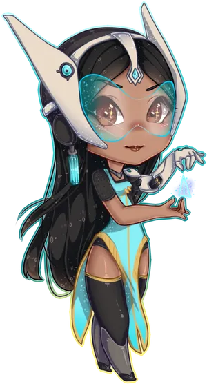 Chibi Symmetra Overwatch Art PNG