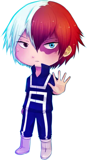 Chibi Todoroki Half Half Hero PNG image