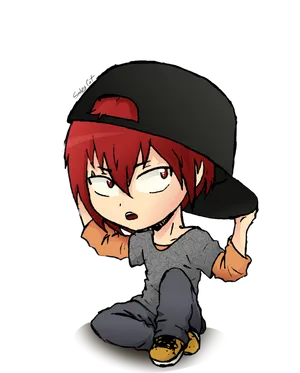 Chibi Todoroki With Hat PNG image