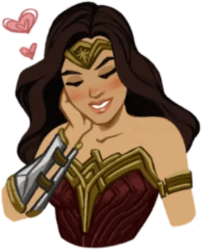 Chibi_ Wonder_ Woman_ Love PNG