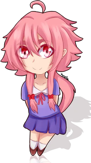 Chibi_ Yuno_ Gasai_ Anime_ Character