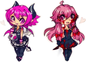 Chibi Yuno Gasai Fan Art PNG