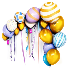 Chic Balloon Garland Arrangements PNG Bhn PNG