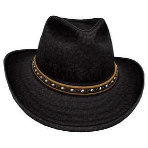 Chic Black Cowboy Hat Png 06212024 PNG image