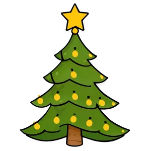 Chic Christmas Tree Outline PNG 06132024 PNG