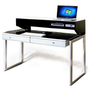 Chic Computer Desk PNG 06262024