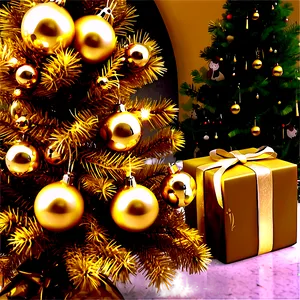 Chic Gold Christmas Tree Decorating Tips PNG 06282024
