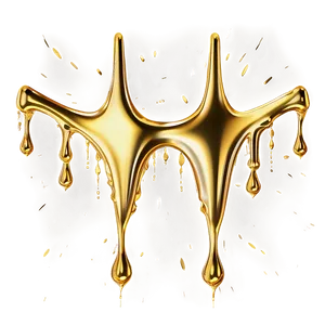 Chic Gold Glitter Drip PNG Trh41 PNG