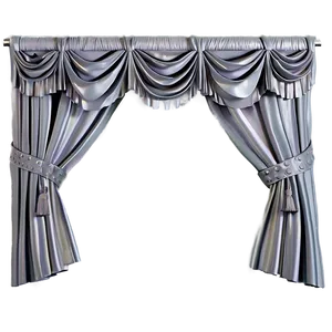 Chic Grey Curtain Png 05252024 PNG image