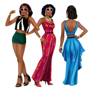 Chic House Party Fashion Png 06262024 PNG image