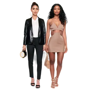 Chic House Party Fashion PNG Bby