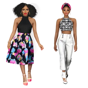 Chic House Party Fashion Png Bid PNG image