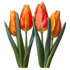 Chic Orange Tulip PNG 96