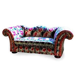 Chic Patterned Couch Png 05252024 PNG image