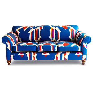 Chic Patterned Couch Png 84 PNG image