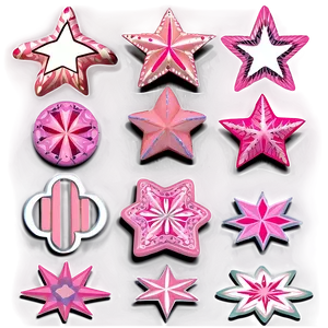 Chic Pink Stars PNG 52