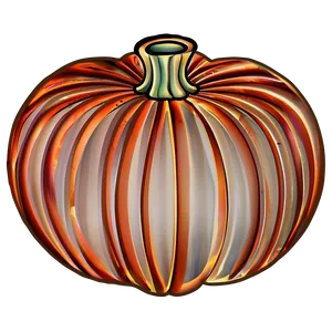 Chic Pumpkin Outline Motif PNG 95 PNG