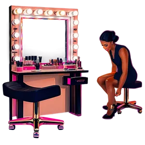 Chic Salon Makeup Station Png 38 PNG image