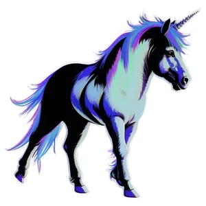 Chic Unicorn Silhouette PNG Osk