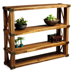 Chic Wood Shelf Inspirations PNG 06272024