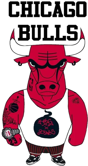 Chicago Bulls Mascot Cartoon PNG image