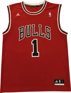 Chicago Bulls Red Jersey Number1 PNG image