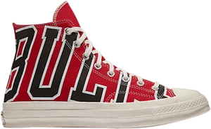 Chicago Bulls Themed Sneaker PNG image