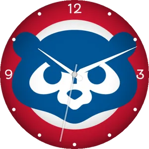 Chicago Cubs Logo Wall Clock PNG image