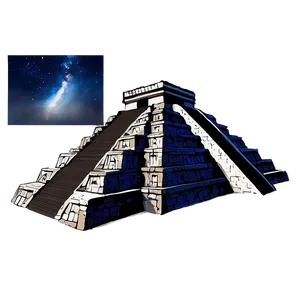 Chichen Itza Night Sky PNG 77