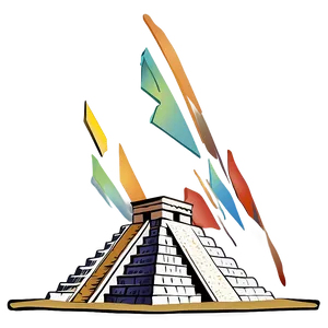 Chichen Itza Pyramid Graphic PNG 83