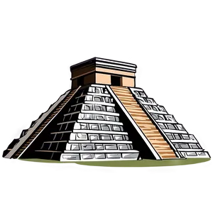 Chichen Itza Temple Drawing Png 06252024 PNG image