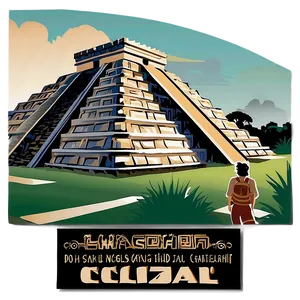Chichen Itza Travel Poster PNG 32