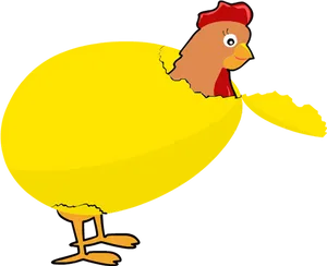 Chick Hatching From Egg Cartoon PNG image