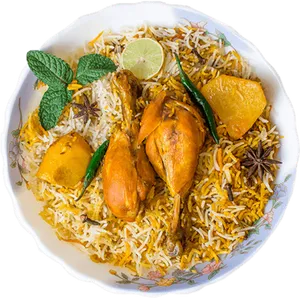 Chicken Biryani Dish PNG image