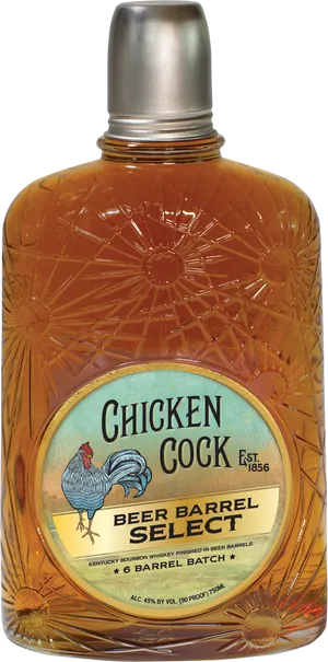 Chicken Cock Beer Barrel Select Bourbon Whiskey PNG image