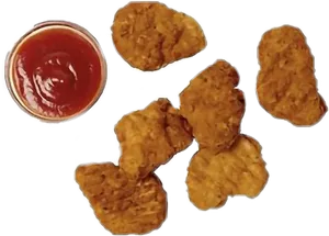 Chicken Nuggetswith Dipping Sauce PNG
