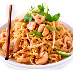 Chicken Pad Thai Cooking Png Qxx PNG image