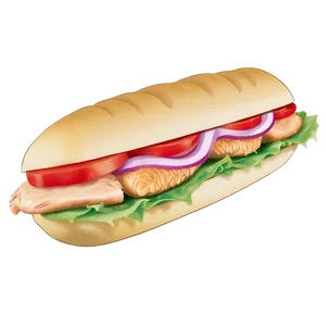 Chicken Sub Sandwich Png 06272024 PNG image