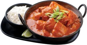 Chicken Tikka Masalawith Rice PNG image