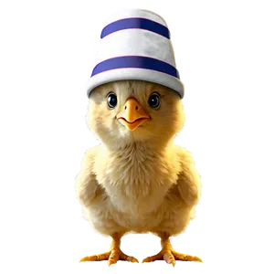 Chicken With Hat PNG 05042024