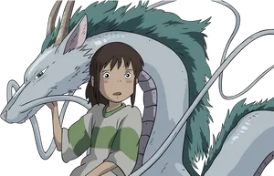 Chihiroand Haku Spirited Away PNG image