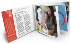 Child Care Magazine Spread PNG image