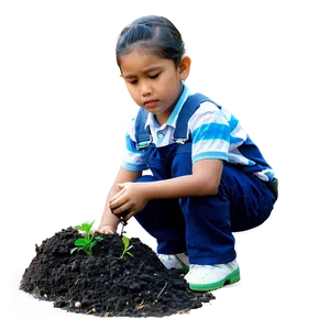 Child Planting Tree PNG 05242024