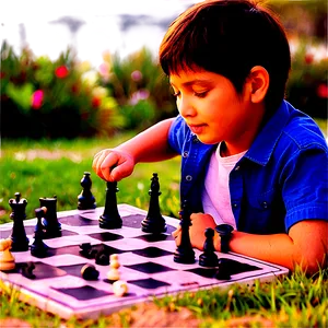Child Playing Chess PNG 64 PNG